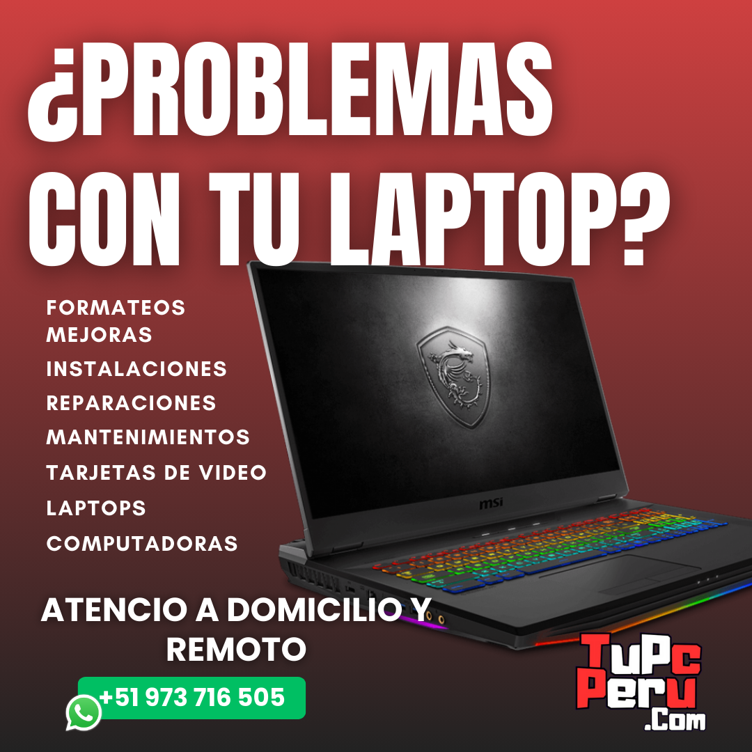 Servicio tecnico de laptops a domicilio